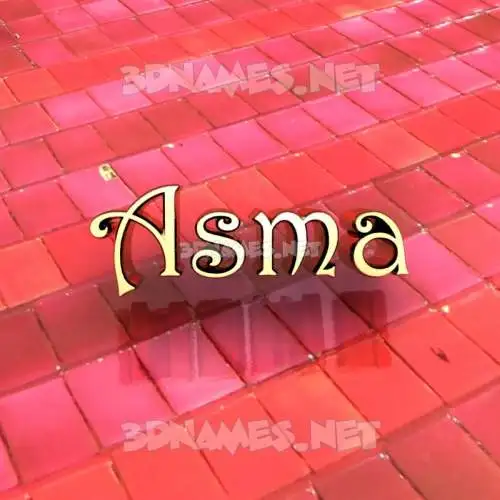 asma in Red Tiles style - 3D name wallpaper