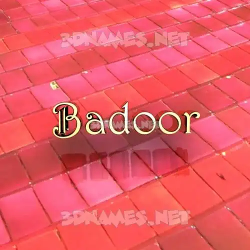 badoor in Red Tiles style - 3D name wallpaper badoor in Red Tiles style - 3D name wallpaper