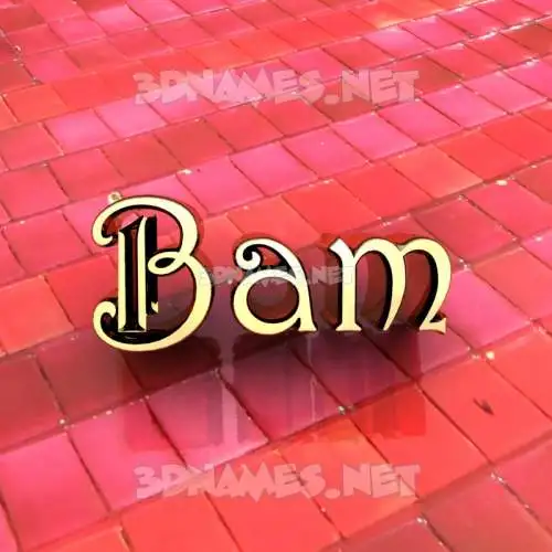 bam in Red Tiles style - 3D name wallpaper bam in Red Tiles style - 3D name wallpaper