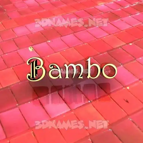 bambo in Red Tiles style - 3D name wallpaper bambo in Red Tiles style - 3D name wallpaper