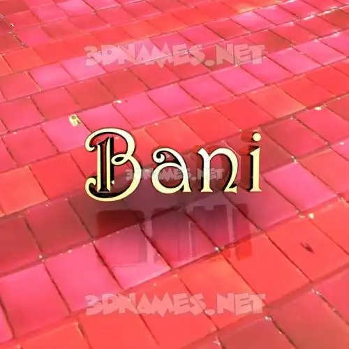bani in Red Tiles style - 3D name wallpaper bani in Red Tiles style - 3D name wallpaper