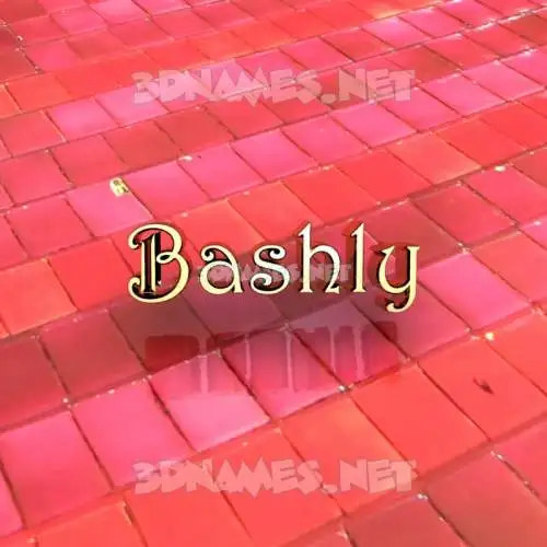 bashly in Red Tiles style - 3D name wallpaper bashly in Red Tiles style - 3D name wallpaper