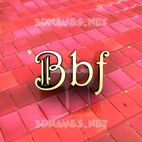 bbf in Red Tiles style - 3D name wallpaper bbf in Red Tiles style - 3D name wallpaper