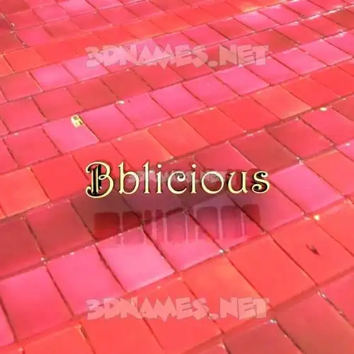 bblicious in Red Tiles style - 3D name wallpaper bblicious in Red Tiles style - 3D name wallpaper