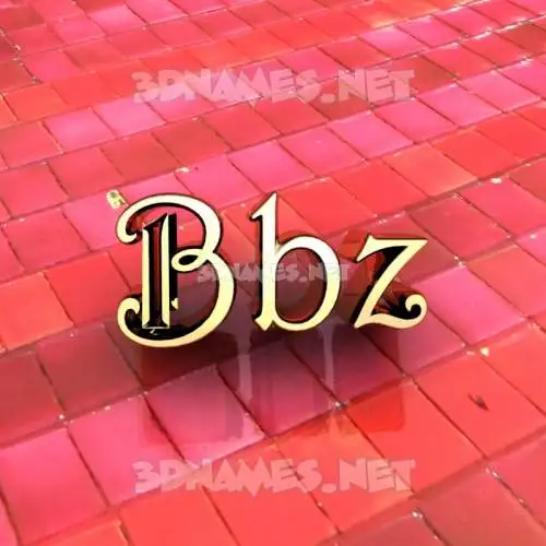 bbz in Red Tiles style - 3D name wallpaper