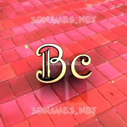 bc in Red Tiles style - 3D name wallpaper