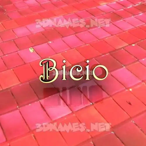 bicio in Red Tiles style - 3D name wallpaper bicio in Red Tiles style - 3D name wallpaper