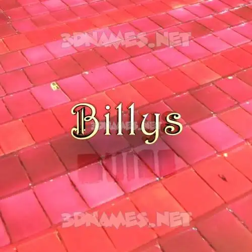 billys in Red Tiles style - 3D name wallpaper billys in Red Tiles style - 3D name wallpaper