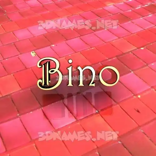 bino in Red Tiles style - 3D name wallpaper bino in Red Tiles style - 3D name wallpaper