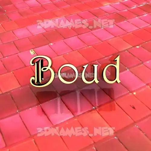 boud in Red Tiles style - 3D name wallpaper boud in Red Tiles style - 3D name wallpaper