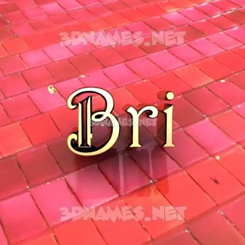 bri in Red Tiles style - 3D name wallpaper bri in Red Tiles style - 3D name wallpaper