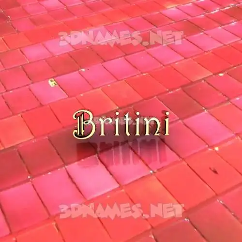 britini in Red Tiles style - 3D name wallpaper britini in Red Tiles style - 3D name wallpaper