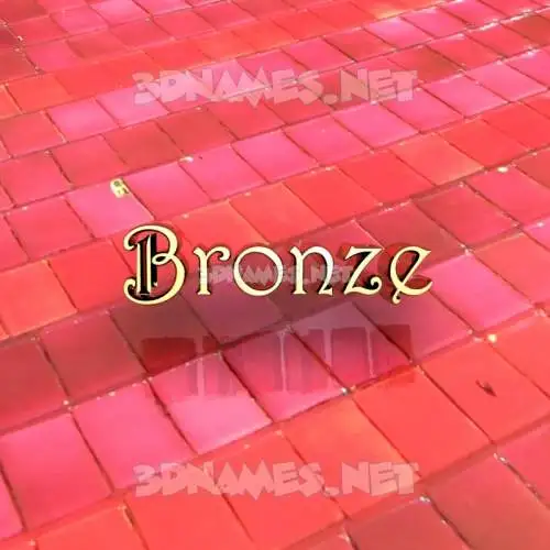 bronze in Red Tiles style - 3D name wallpaper bronze in Red Tiles style - 3D name wallpaper