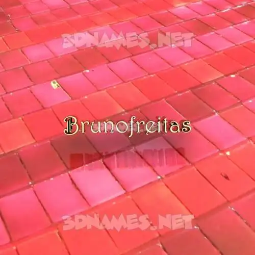 brunofreitas in Red Tiles style - 3D name wallpaper brunofreitas in Red Tiles style - 3D name wallpaper