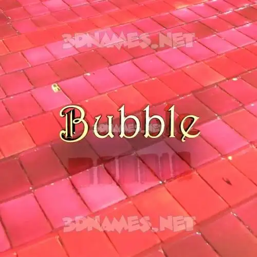 bubble in Red Tiles style - 3D name wallpaper bubble in Red Tiles style - 3D name wallpaper