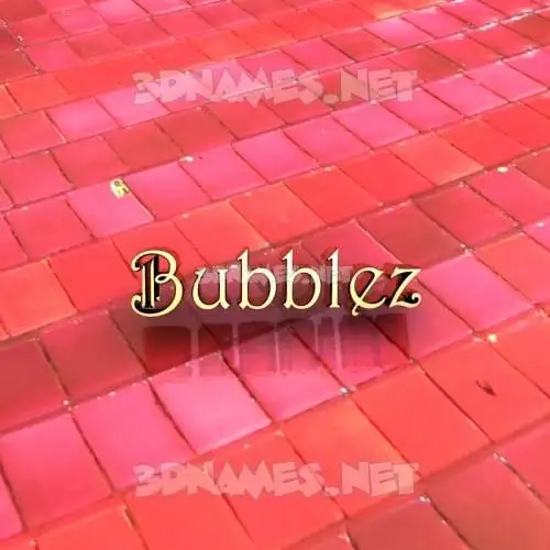 bubblez in Red Tiles style - 3D name wallpaper bubblez in Red Tiles style - 3D name wallpaper