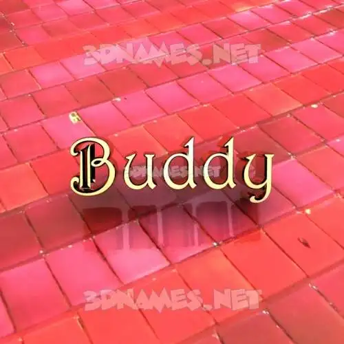 buddy in Red Tiles style - 3D name wallpaper buddy in Red Tiles style - 3D name wallpaper