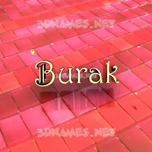burak in Red Tiles style - 3D name wallpaper