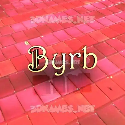 byrb in Red Tiles style - 3D name wallpaper byrb in Red Tiles style - 3D name wallpaper