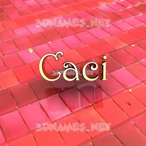 caci in Red Tiles style - 3D name wallpaper caci in Red Tiles style - 3D name wallpaper