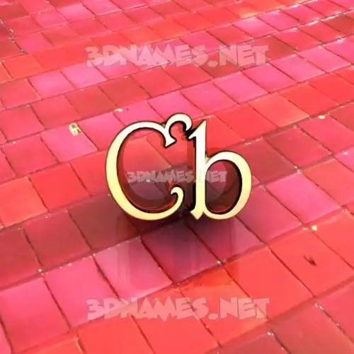 cb in Red Tiles style - 3D name wallpaper