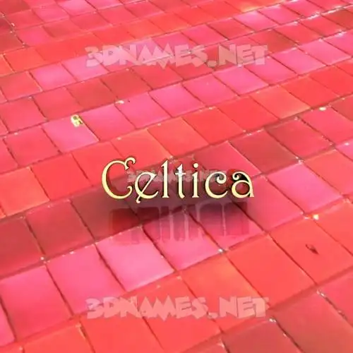 celtica in Red Tiles style - 3D name wallpaper celtica in Red Tiles style - 3D name wallpaper