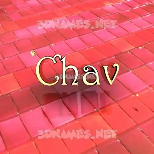 chav in Red Tiles style - 3D name wallpaper chav in Red Tiles style - 3D name wallpaper