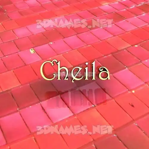cheila in Red Tiles style - 3D name wallpaper cheila in Red Tiles style - 3D name wallpaper