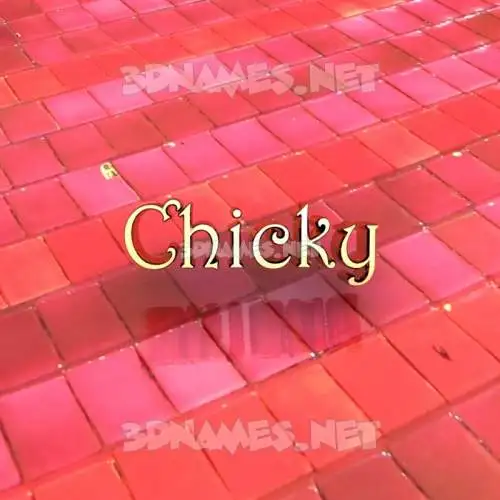 chicky in Red Tiles style - 3D name wallpaper chicky in Red Tiles style - 3D name wallpaper