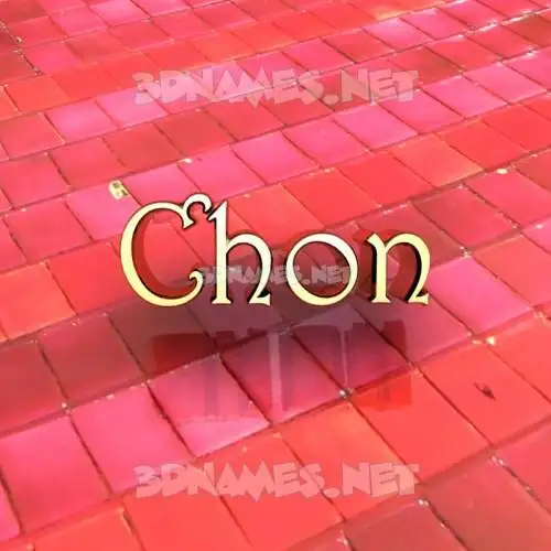 chon in Red Tiles style - 3D name wallpaper chon in Red Tiles style - 3D name wallpaper