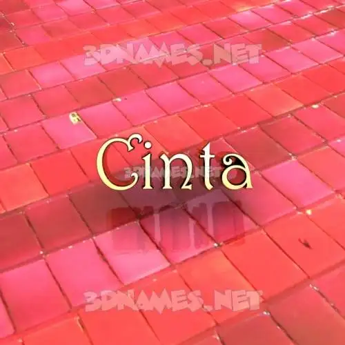 cinta in Red Tiles style - 3D name wallpaper