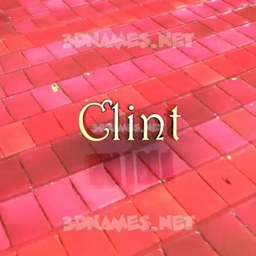 clint in Red Tiles style - 3D name wallpaper clint in Red Tiles style - 3D name wallpaper