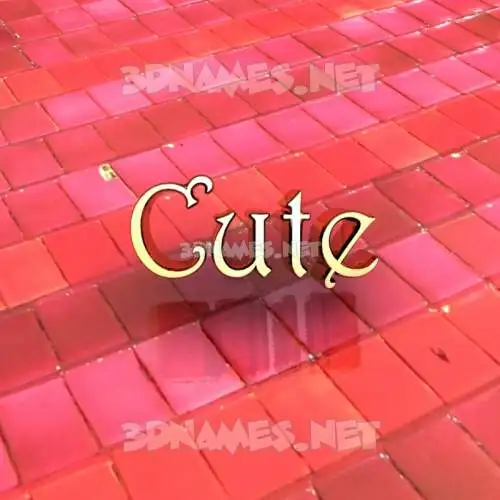 cute in Red Tiles style - 3D name wallpaper cute in Red Tiles style - 3D name wallpaper