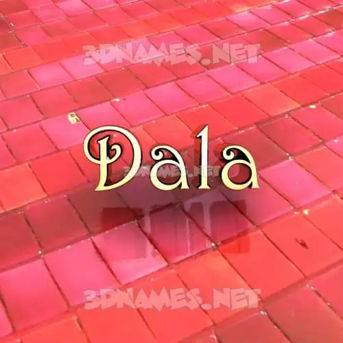 dala in Red Tiles style - 3D name wallpaper dala in Red Tiles style - 3D name wallpaper