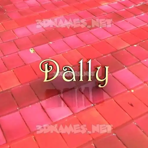 dally in Red Tiles style - 3D name wallpaper dally in Red Tiles style - 3D name wallpaper