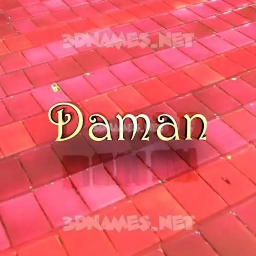 daman in Red Tiles style - 3D name wallpaper daman in Red Tiles style - 3D name wallpaper
