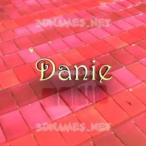 danie in Red Tiles style - 3D name wallpaper danie in Red Tiles style - 3D name wallpaper