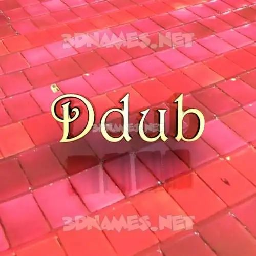 ddub in Red Tiles style - 3D name wallpaper ddub in Red Tiles style - 3D name wallpaper