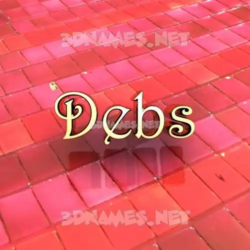 debs in Red Tiles style - 3D name wallpaper debs in Red Tiles style - 3D name wallpaper