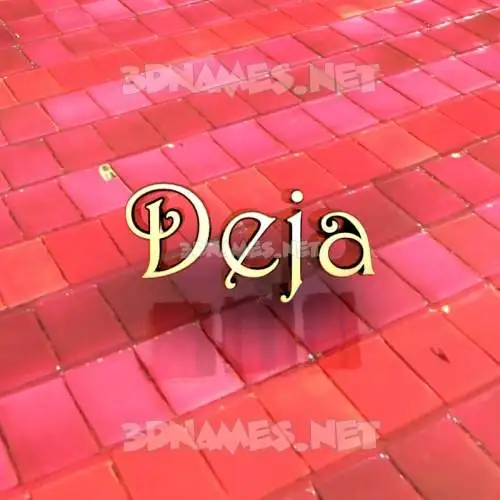 deja in Red Tiles style - 3D name wallpaper deja in Red Tiles style - 3D name wallpaper