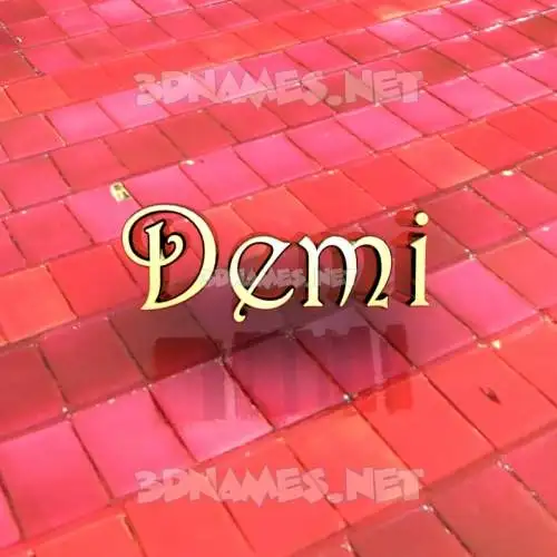demi in Red Tiles style - 3D name wallpaper demi in Red Tiles style - 3D name wallpaper