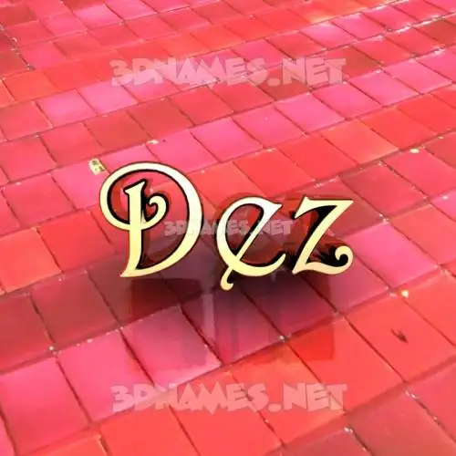 dez in Red Tiles style - 3D name wallpaper dez in Red Tiles style - 3D name wallpaper