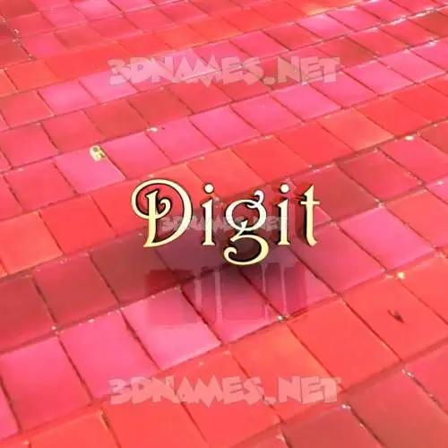 digit in Red Tiles style - 3D name wallpaper digit in Red Tiles style - 3D name wallpaper