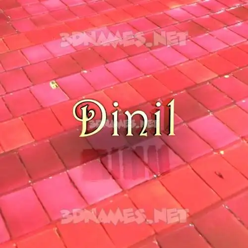 dinil in Red Tiles style - 3D name wallpaper dinil in Red Tiles style - 3D name wallpaper