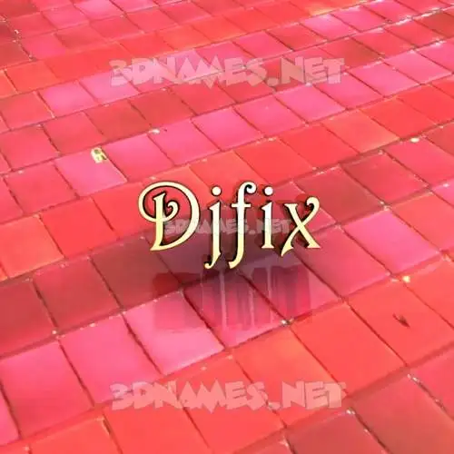 djfix in Red Tiles style - 3D name wallpaper djfix in Red Tiles style - 3D name wallpaper