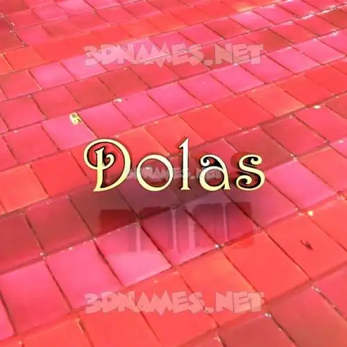 dolas in Red Tiles style - 3D name wallpaper