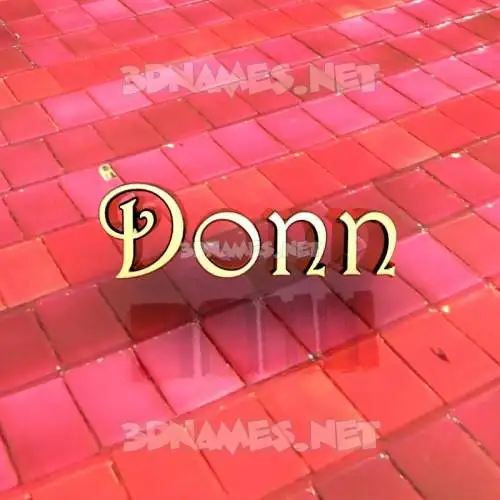 donn in Red Tiles style - 3D name wallpaper donn in Red Tiles style - 3D name wallpaper