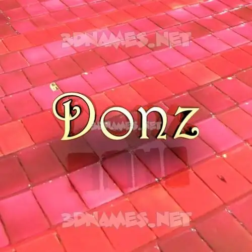 donz in Red Tiles style - 3D name wallpaper donz in Red Tiles style - 3D name wallpaper