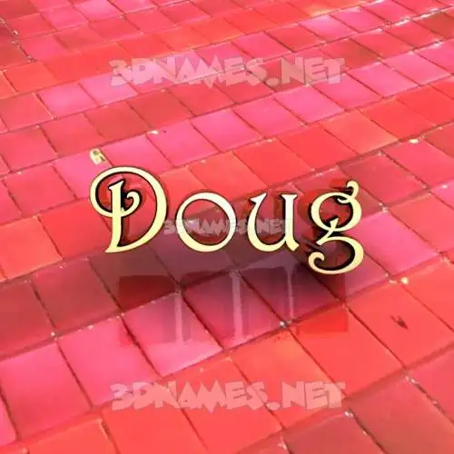 doug in Red Tiles style - 3D name wallpaper doug in Red Tiles style - 3D name wallpaper