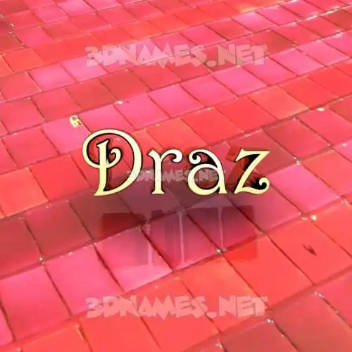 draz in Red Tiles style - 3D name wallpaper draz in Red Tiles style - 3D name wallpaper